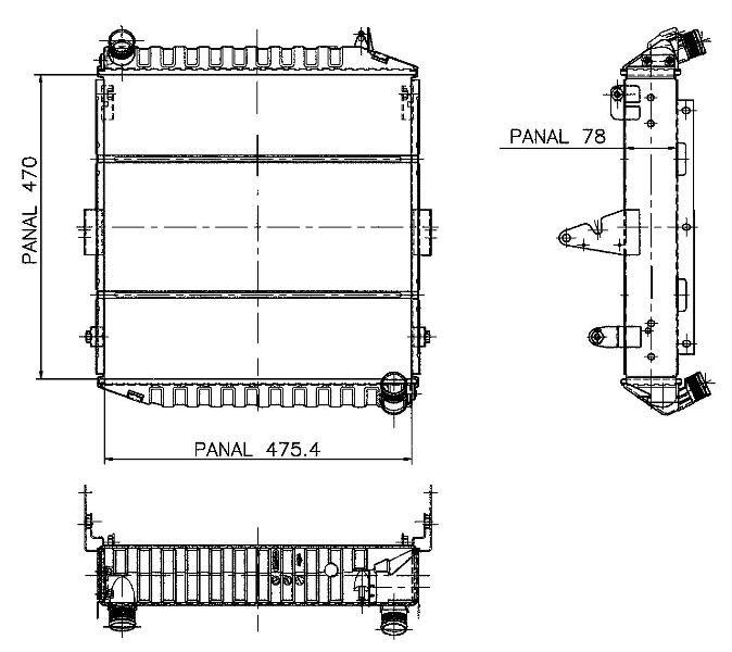 Radiator, engine cooling NISSENS 61450